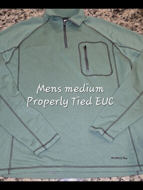 Men's Lightweight Quarter-Zip Shirt Jacket - Seafoam Green